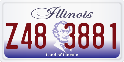 IL license plate Z483881