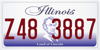 IL license plate Z483887