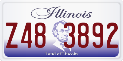 IL license plate Z483892