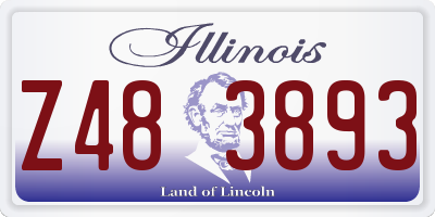 IL license plate Z483893