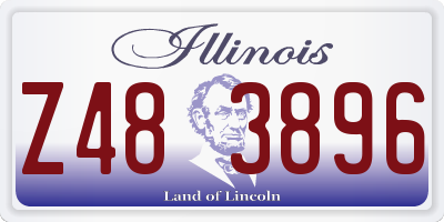 IL license plate Z483896