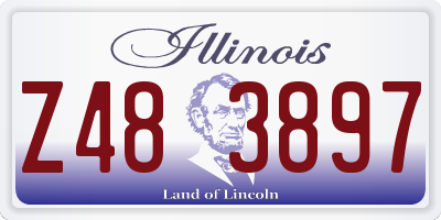 IL license plate Z483897