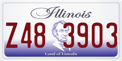 IL license plate Z483903