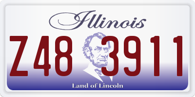 IL license plate Z483911