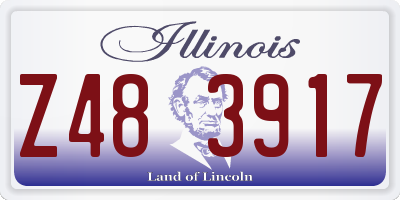 IL license plate Z483917