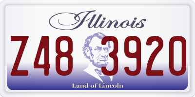 IL license plate Z483920