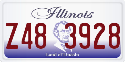 IL license plate Z483928
