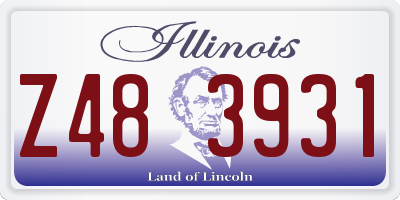 IL license plate Z483931