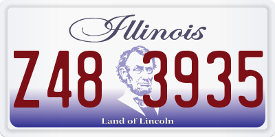 IL license plate Z483935
