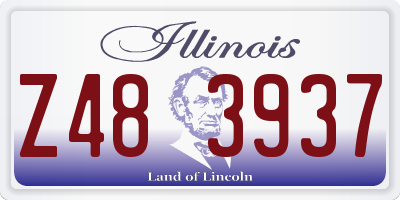 IL license plate Z483937