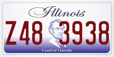 IL license plate Z483938