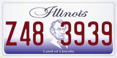 IL license plate Z483939