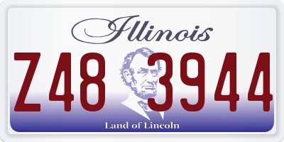 IL license plate Z483944