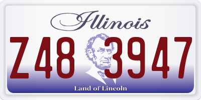 IL license plate Z483947