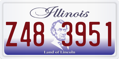 IL license plate Z483951
