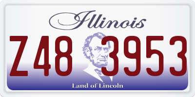 IL license plate Z483953