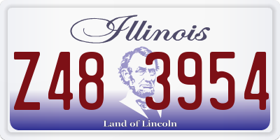 IL license plate Z483954
