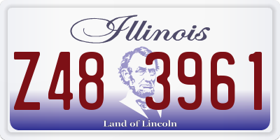 IL license plate Z483961