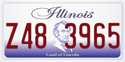 IL license plate Z483965