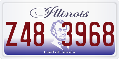 IL license plate Z483968