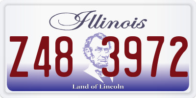 IL license plate Z483972