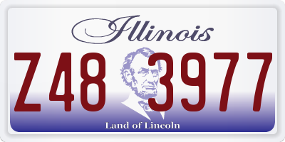 IL license plate Z483977