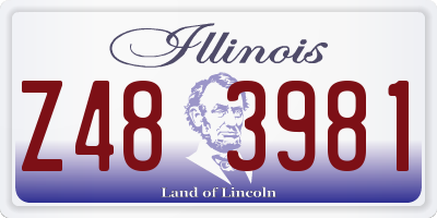 IL license plate Z483981