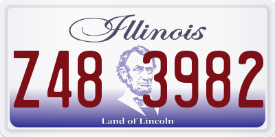 IL license plate Z483982