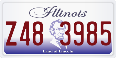 IL license plate Z483985
