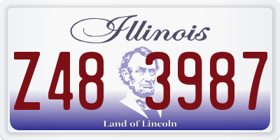 IL license plate Z483987