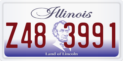 IL license plate Z483991