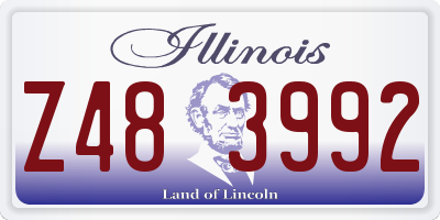 IL license plate Z483992
