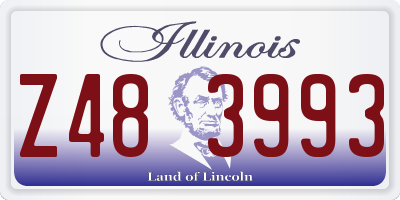 IL license plate Z483993