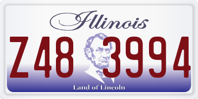 IL license plate Z483994