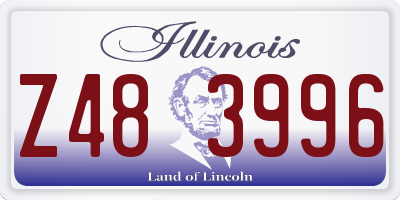 IL license plate Z483996