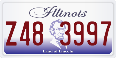 IL license plate Z483997