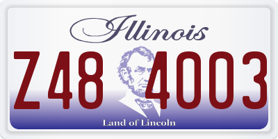 IL license plate Z484003