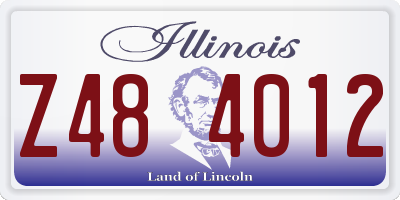 IL license plate Z484012