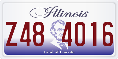 IL license plate Z484016
