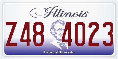 IL license plate Z484023