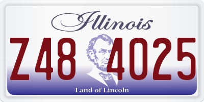 IL license plate Z484025