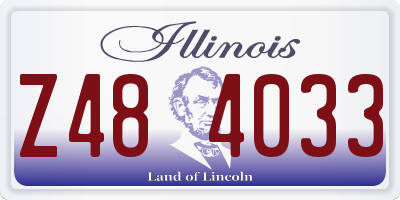 IL license plate Z484033