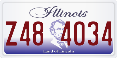 IL license plate Z484034