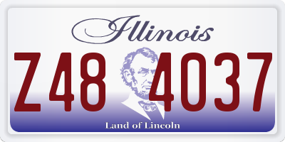 IL license plate Z484037