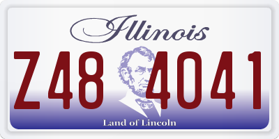 IL license plate Z484041