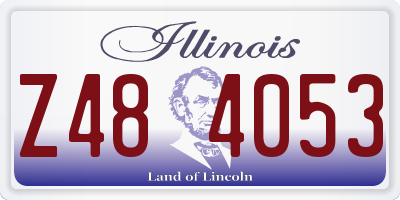 IL license plate Z484053