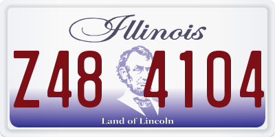 IL license plate Z484104