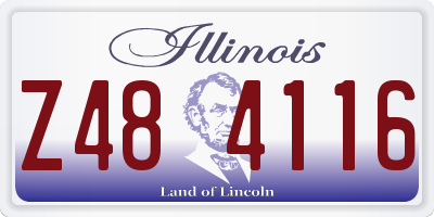 IL license plate Z484116