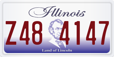 IL license plate Z484147