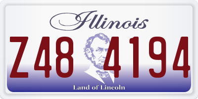 IL license plate Z484194